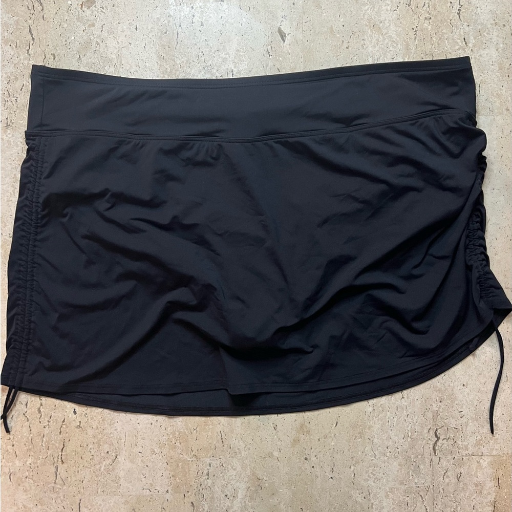 Land’s End 3 Piece Swim/ Athletic Outfit Black Size 22W Top/Skort/Shorts - Picture 5 of 11